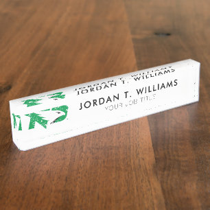 University of North Dakota Logo Vintage Desk Name Plate