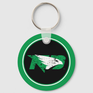 University of North Dakota Logo Vintage Keychain
