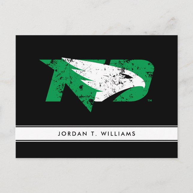 University of North Dakota Logo Vintage Postcard (Front)