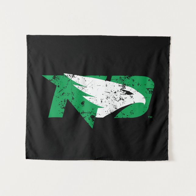 University of North Dakota Logo Vintage Tapestry (Front (Horizontal))