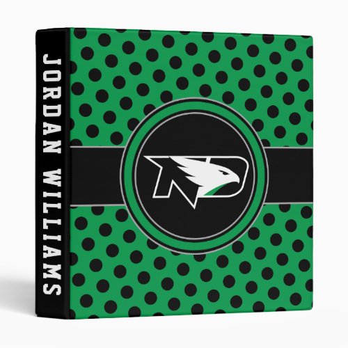 University of North Dakota Polka Dot Pattern 3 Ring Binder