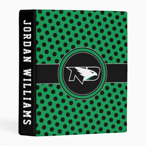 University of North Dakota Polka Dot Pattern Mini Binder