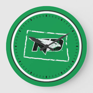 University of North Dakota State Love Large Clock