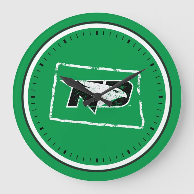 University of North Dakota State Love Large Clock (Front)