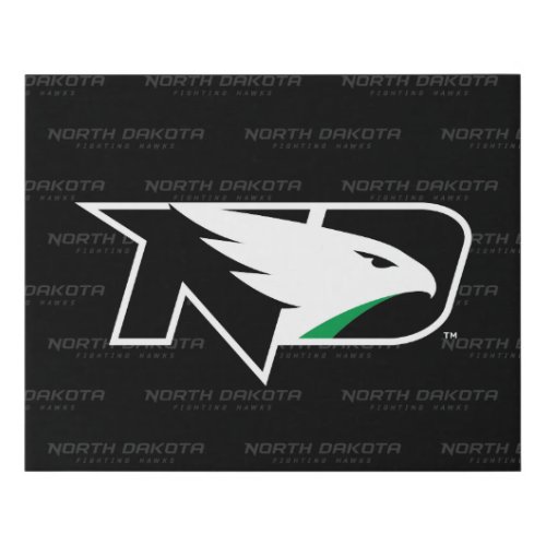 University of North Dakota Watermark Faux Canvas Print