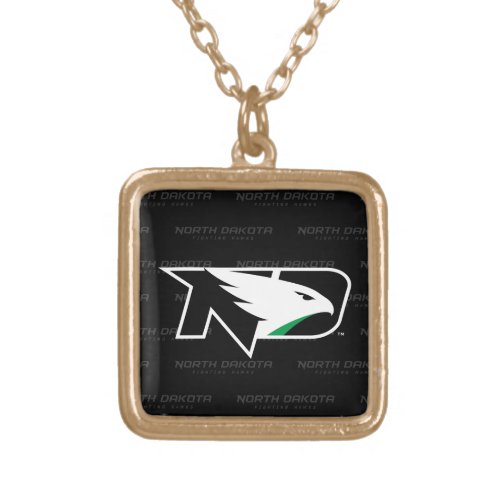 University of North Dakota Watermark Gold Plated Necklace