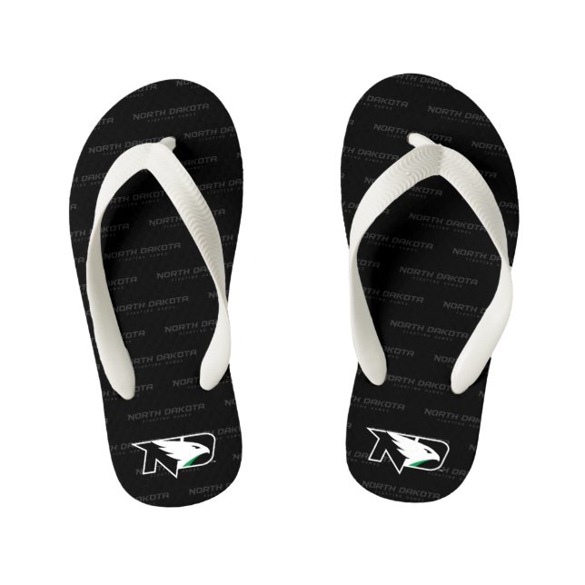 University of North Dakota Watermark Kid's Flip Flops (Footbed)