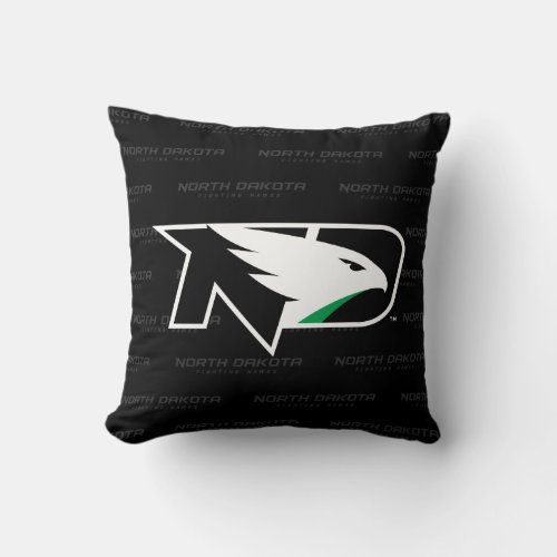 University of North Dakota Watermark Throw Pillow