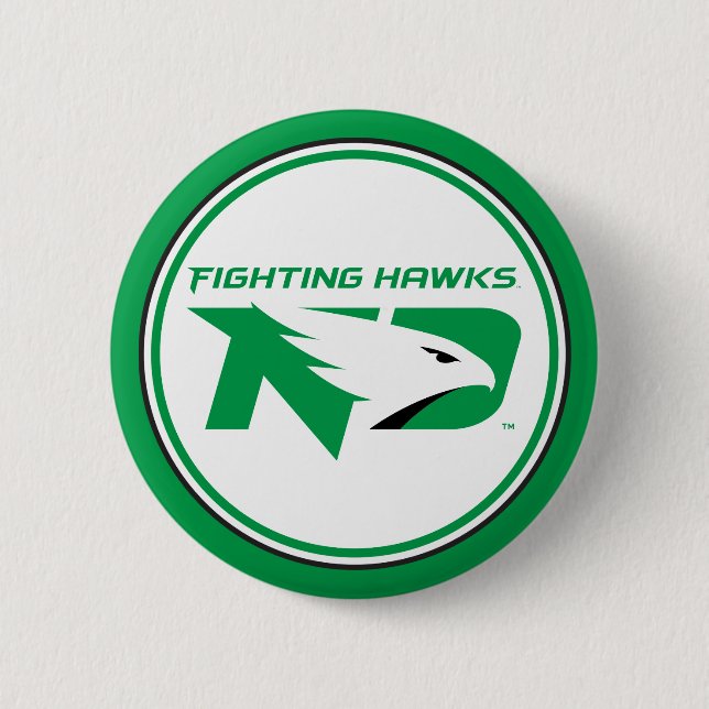 University of North Dakota with Logo Button (Front)