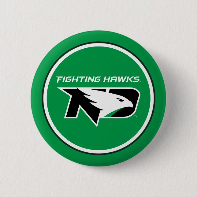 University of North Dakota with Logo Button (Front)