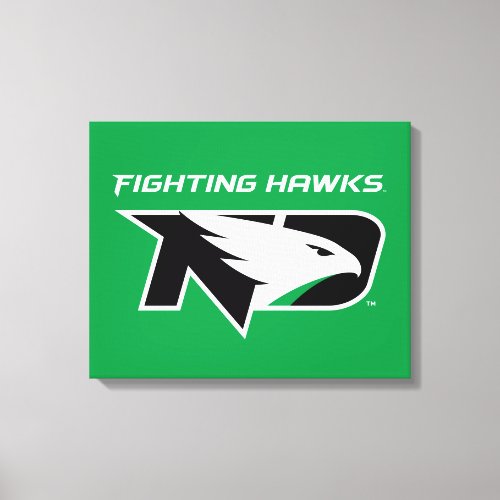 University of North Dakota with Logo Canvas Print