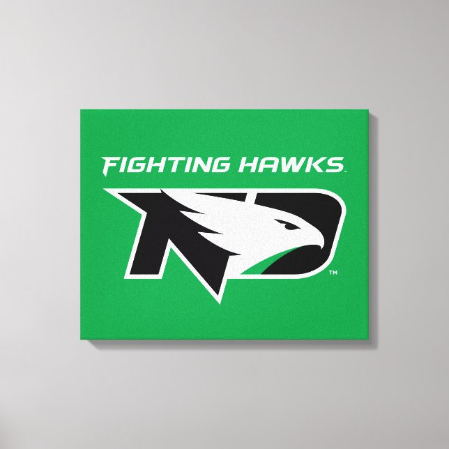 University of North Dakota with Logo Canvas Print (Front)