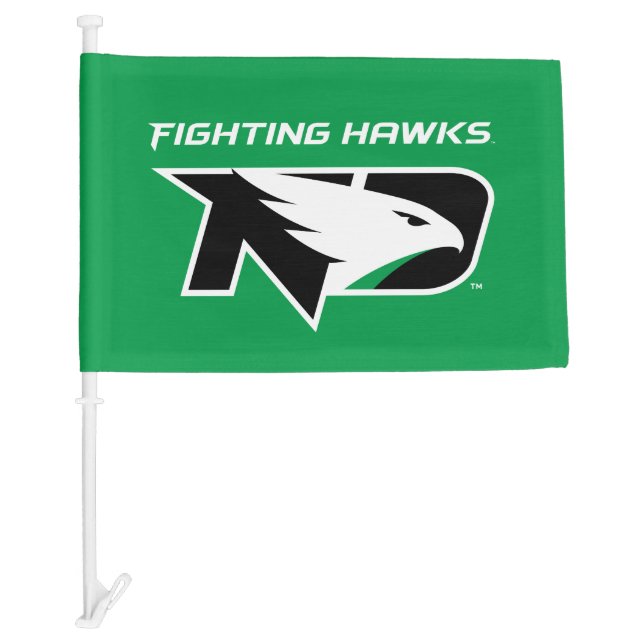 University of North Dakota with Logo Car Flag (Front)
