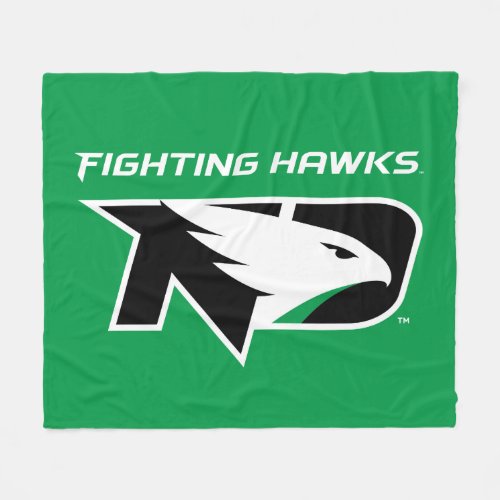 University of North Dakota with Logo Fleece Blanket