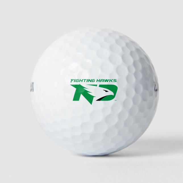 University of North Dakota with Logo Golf Balls (Front)