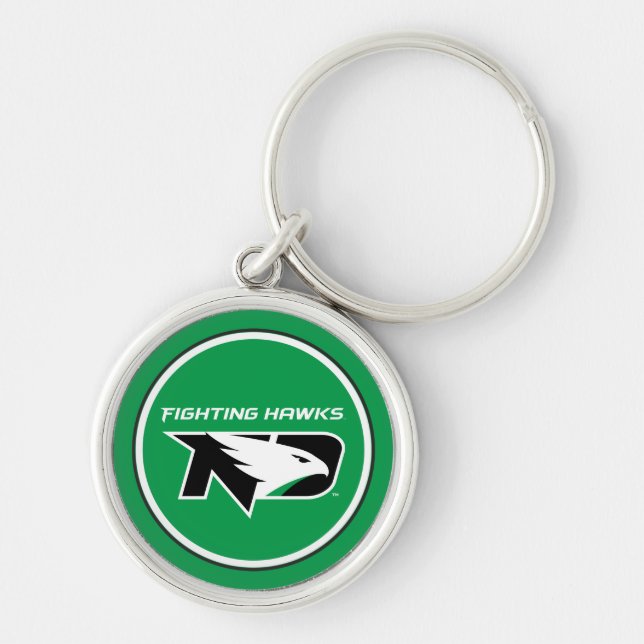 University of North Dakota with Logo Keychain (Front)