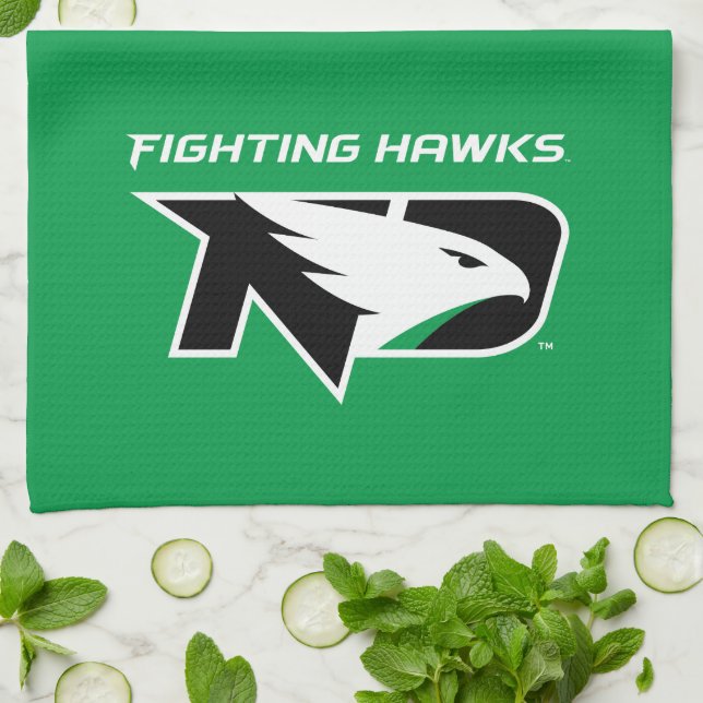 University of North Dakota with Logo Kitchen Towel (Folded)