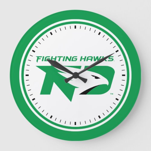 University of North Dakota with Logo Large Clock