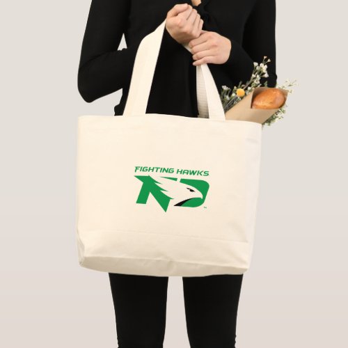 University of North Dakota with Logo Large Tote Bag