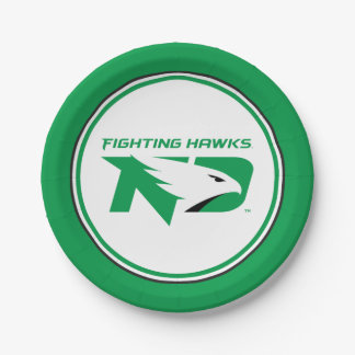 University of North Dakota with Logo Paper Plates