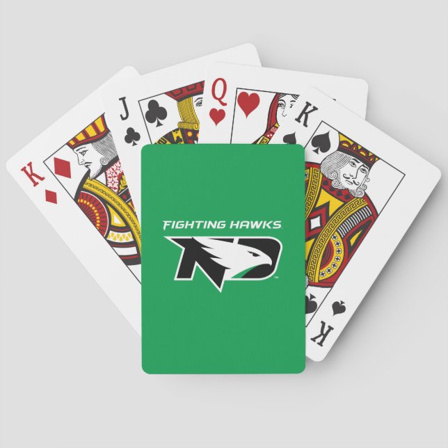University of North Dakota with Logo Poker Cards (Back)