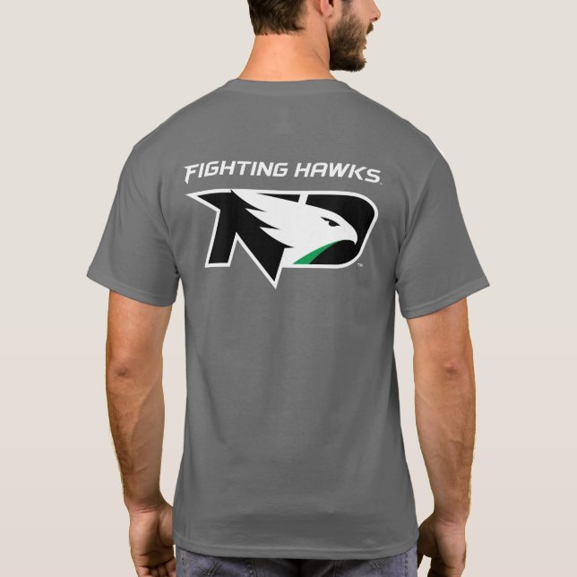 University of North Dakota with Logo T-Shirt (Back)