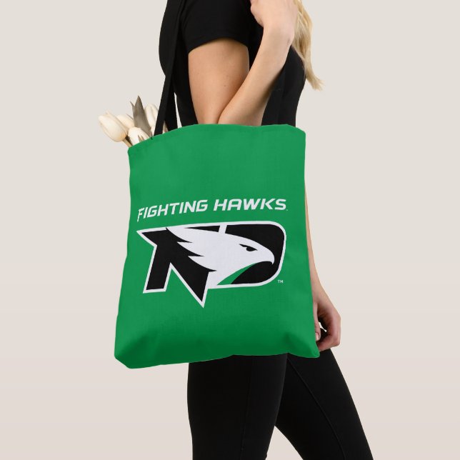 University of North Dakota with Logo Tote Bag (Close Up)