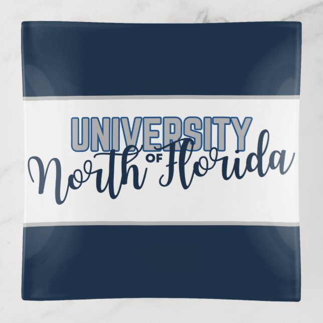 University of North Florida Script Trinket Tray (Front)