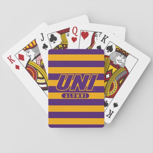 University of Northern Iowa Alumni Stripes Playing Cards