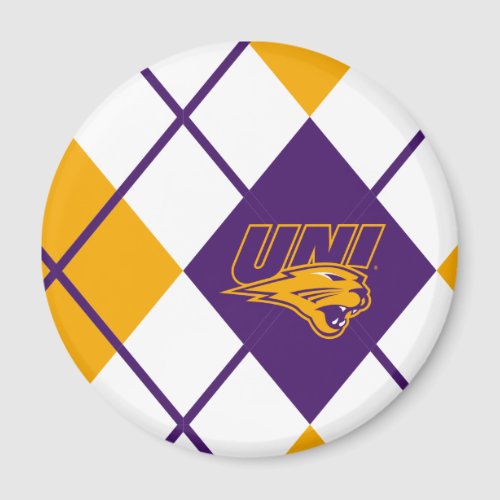 University of Northern Iowa argyle Magnet