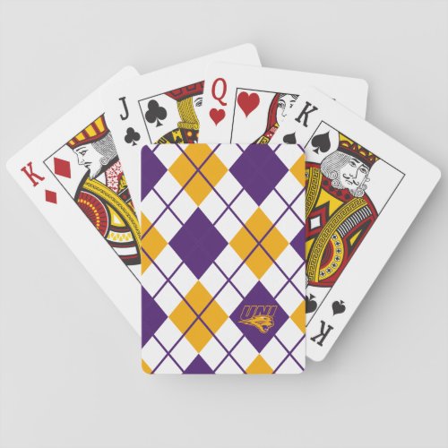 University of Northern Iowa argyle Playing Cards