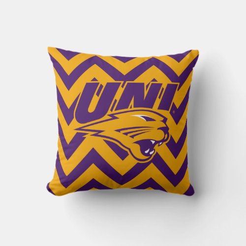 University of Northern Iowa Chevron Pattern Throw Pillow