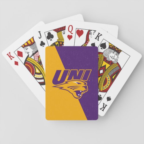 University of Northern Iowa Color Block Distressed Playing Cards