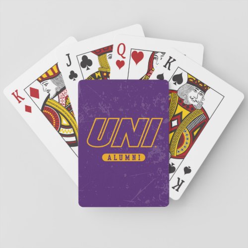 University of Northern Iowa Distressed Alumni Playing Cards