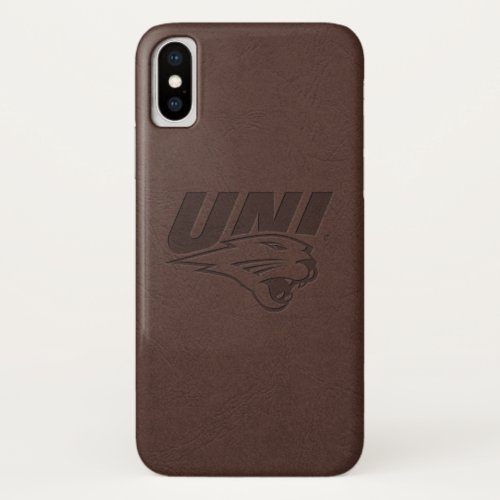University of Northern Iowa leather iPhone X Case