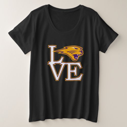 University of Northern Iowa Love State Love Plus Size T_Shirt