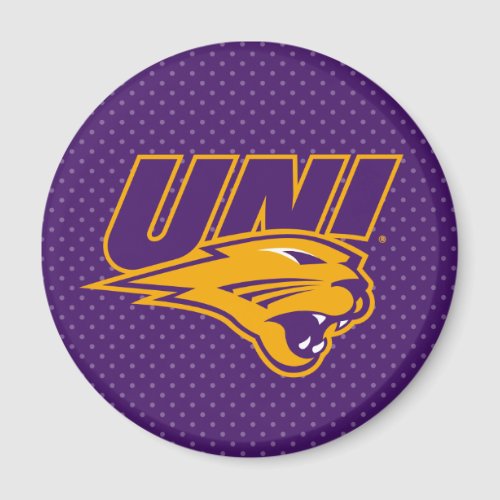 University of Northern Iowa Polka Dot Pattern Magnet