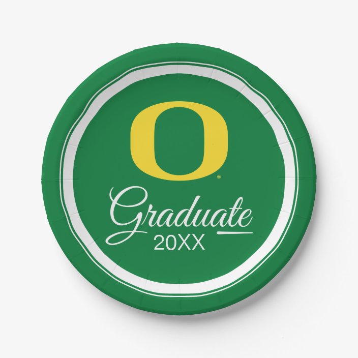 University of Oregon Graduation Paper Plate