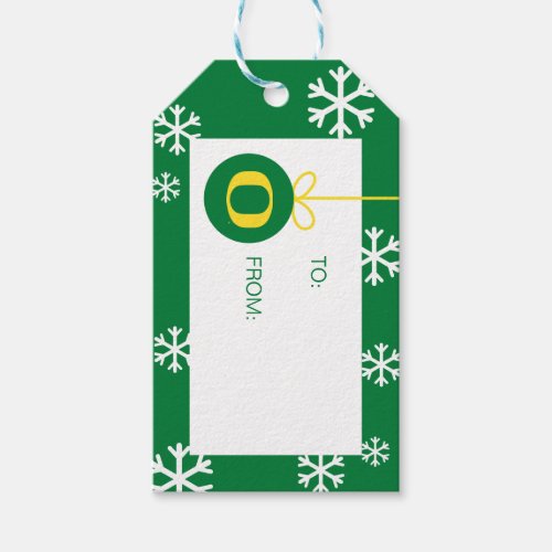 University of Oregon  Holiday Gift Tags