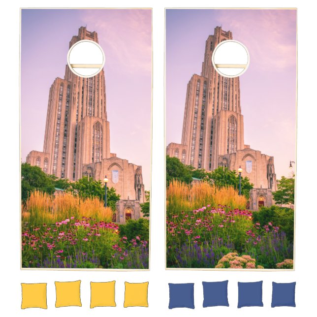 University of Pittsburgh Cathedral of Learning Can Cornhole Set (Set)