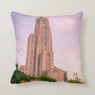 University of Pittsburgh Cathedral of Learning Can Throw Pillow
