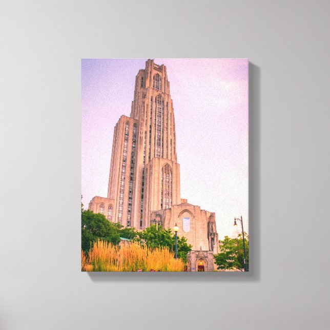University of Pittsburgh Cathedral of Learning Canvas Print (Front)