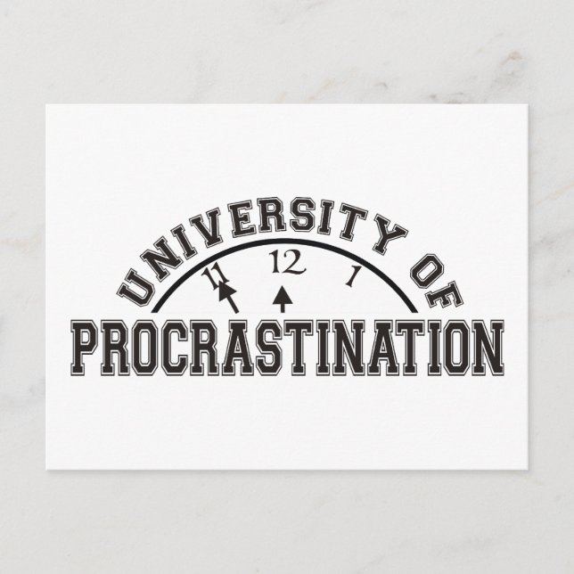 University of Procrastination Postcard (Front)