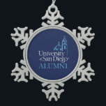 University of San Diego | Alumni Snowflake Pewter Christmas Ornament<br><div class="desc">Check out these new University of San Diego designs! Get all the latest U of San Diego gear here. All of these Zazzle products are customizable with your class year,  name,  and club. These products make perfect gifts for the USD student,  alumni,  family,  friend,  or fan in your life.</div>