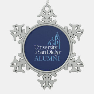 University of San Diego Alumni Snowflake Pewter Christmas Ornament