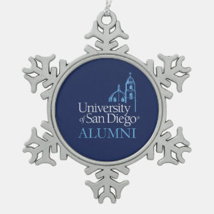 University of San Diego   Alumni Snowflake Pewter Christmas Ornament