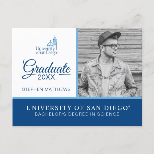 University of San Diego Announcement Postcard