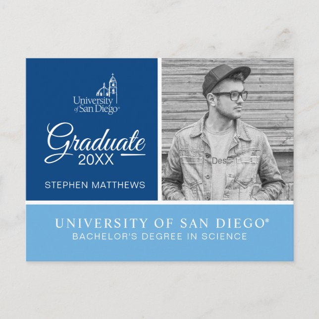 University of San Diego Announcement Postcard (Front)