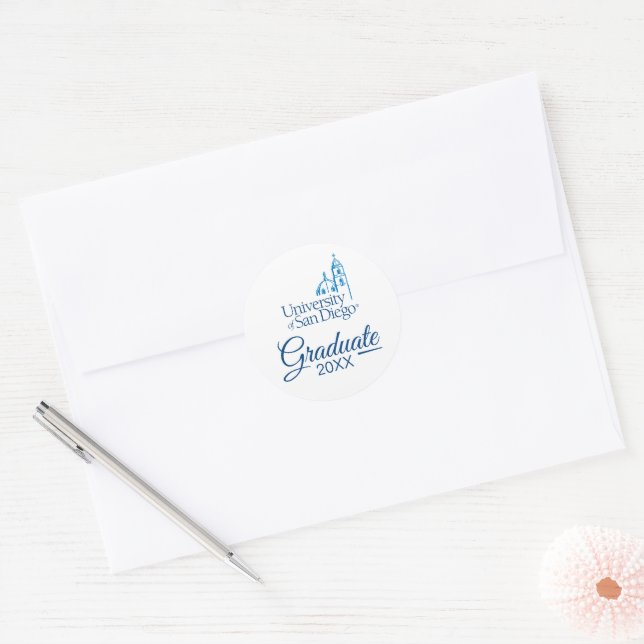 University of San Diego Classic Round Sticker (Envelope)