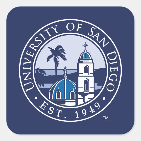 University of San Diego | Est. 1949 Square Sticker | Zazzle.com